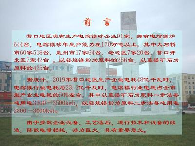 電熔鎂爐節能工程 23頁PPT文檔